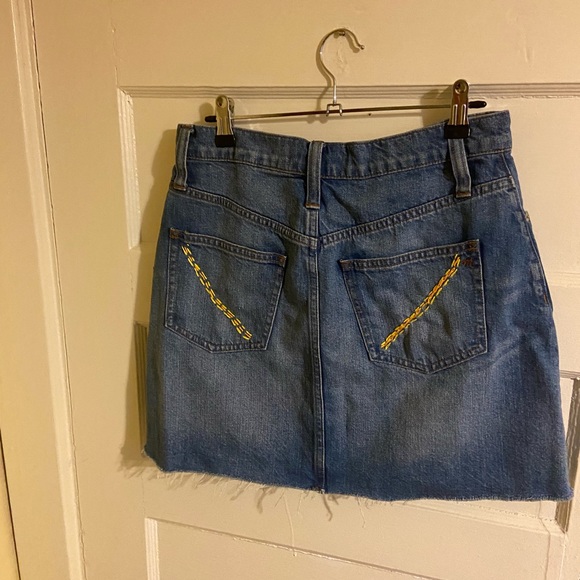 Embroidered Denim Mini Skirt - Picture 4 of 5
